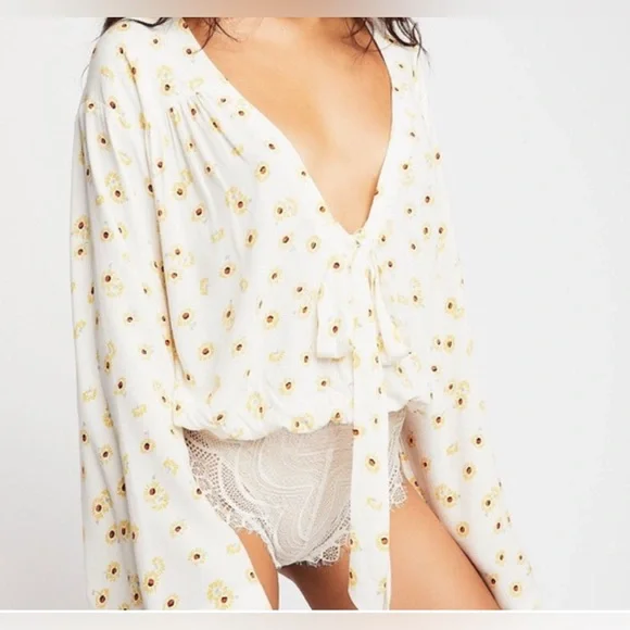 Free People Intimately Sunflower Bell Sleeve Bodysuit - Picture 5 of 5